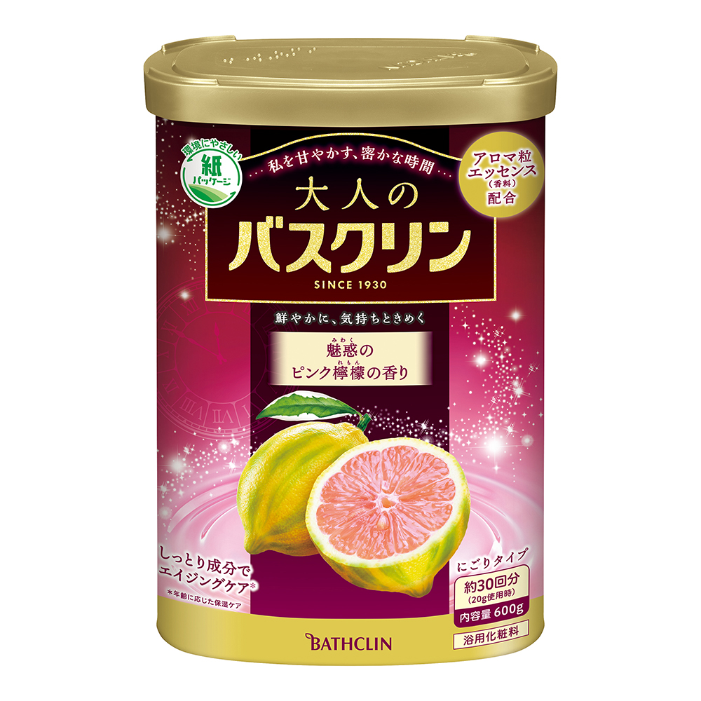 大人のバスクリン 魅惑のピンク檸檬の香り 600g | バスクリン公式通販ショップ