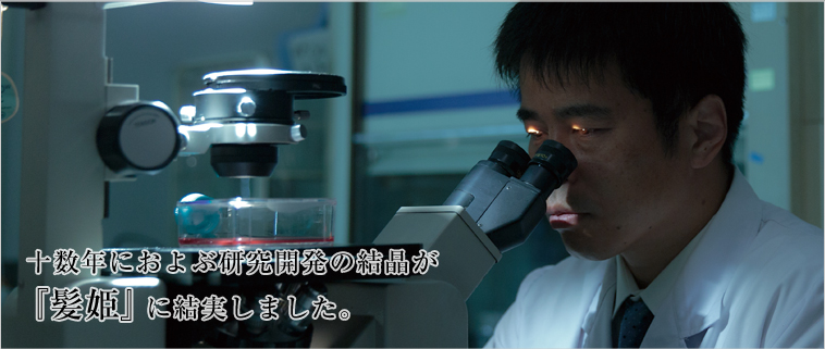 十数年におよぶ研究開発の結晶が『髪姫』に結実しました